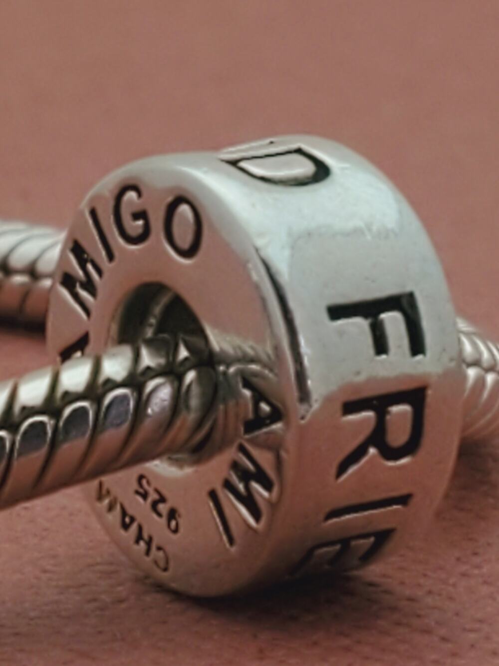 Chamilia Sterling Friend Ami Amigo Spacer Bead Charm 925